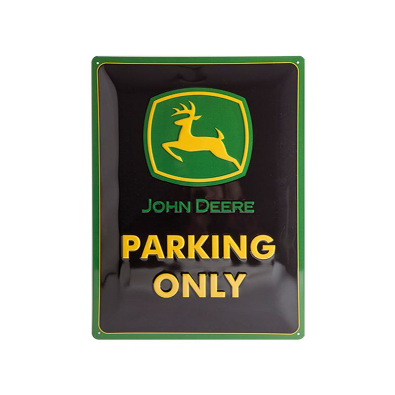 Open Road Brands John Deere Farm Equipment Linked & Embossed Metal Sign 