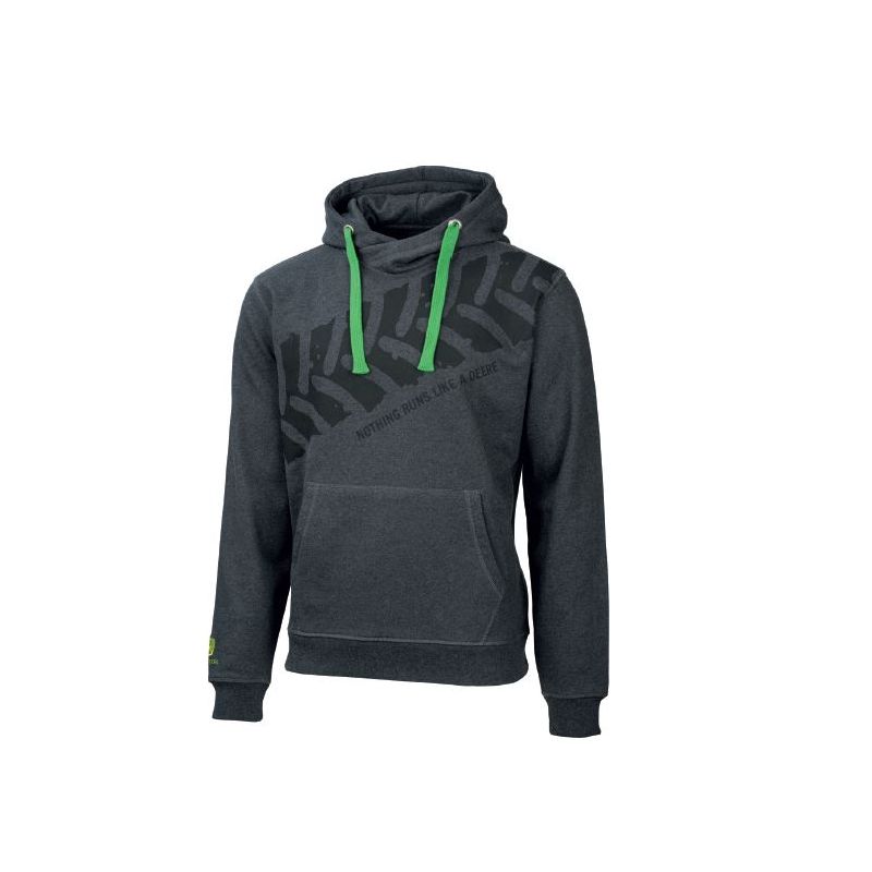 John deere men's hooded online long sleeve fleece pullove