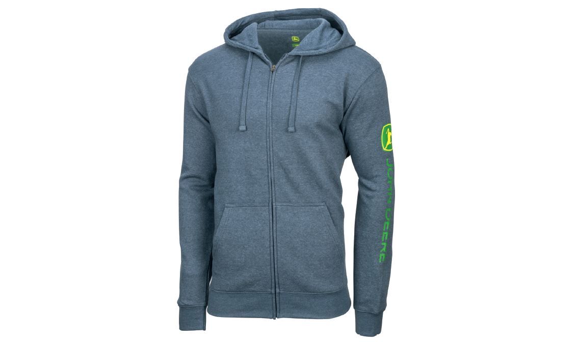 Sweat a capuche en polaire a fermeture eclair John Deere