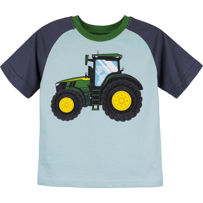 John Deere Camiseta de tractor grande para niños pequeños