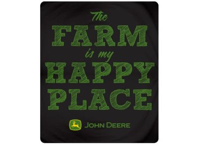 Tæppe med John Deere Farm