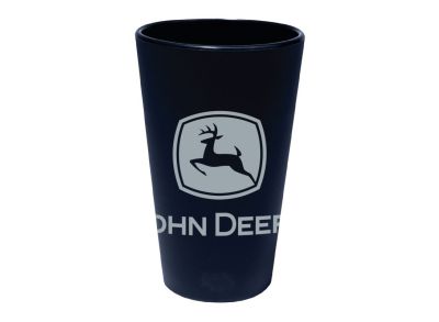 Bicchiere da birra nero in silicone John Deere