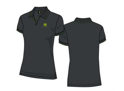 Grey Ladies Polo Shirt